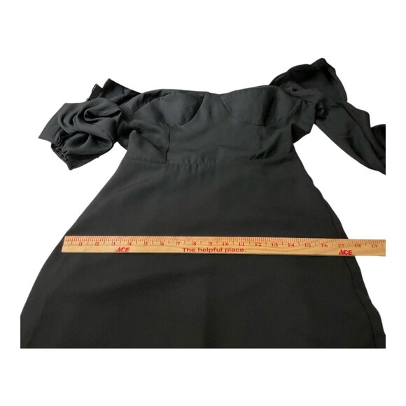 Steve Madden Women's Nicole Smocked-Back Bustier Mini Black Dress Size Small - Picture 8 of 10